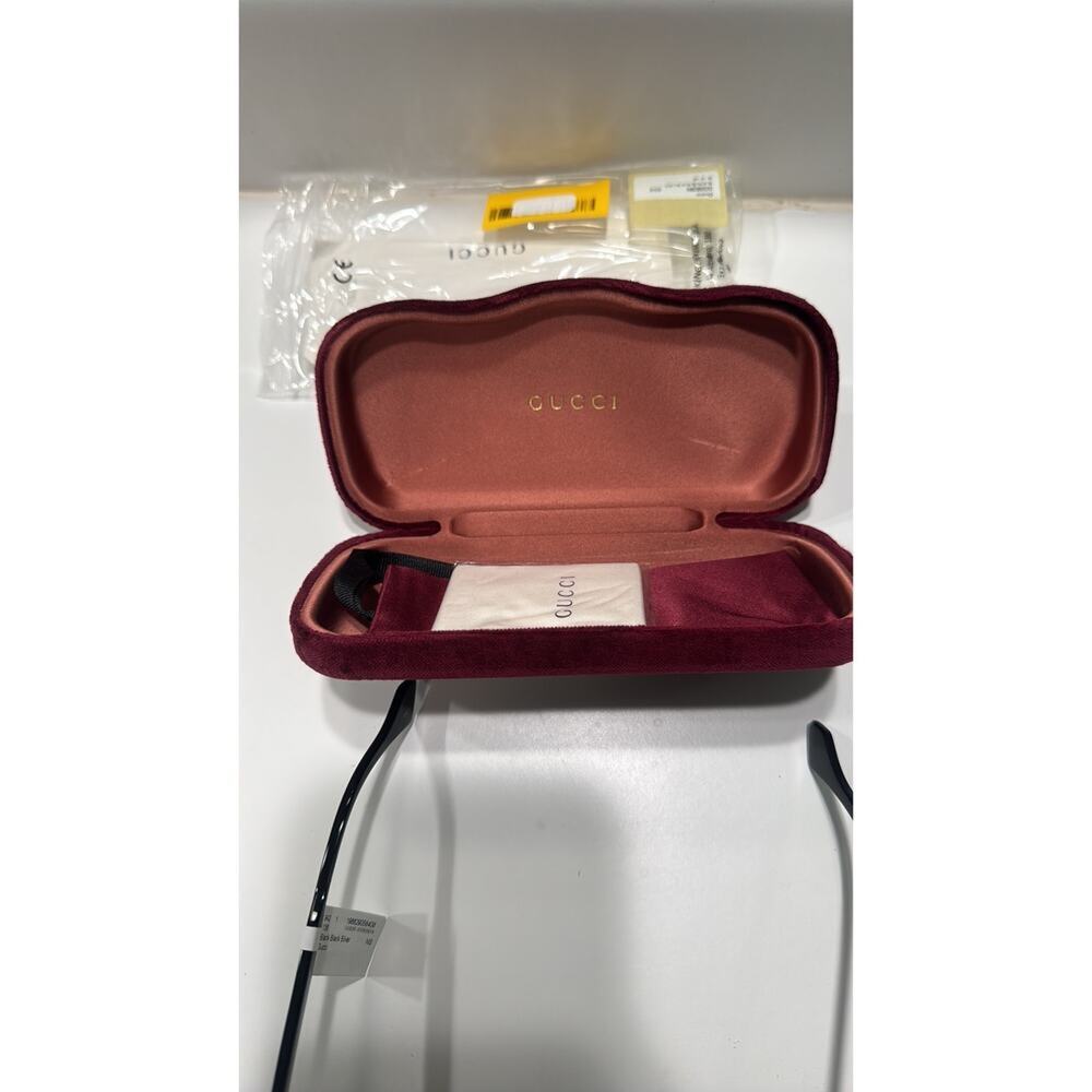 Gucci Rectangle Cat Eye Sunglasses Black - Picture 8 of 10